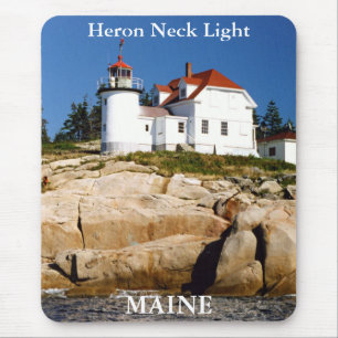 Heron Neck Light, Maine Mousepad