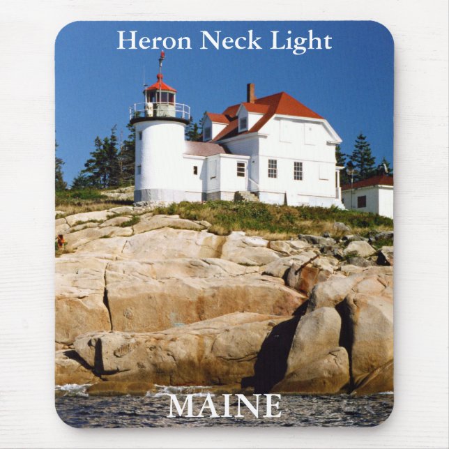 Heron Neck Light, Maine Mousepad (Vorne)