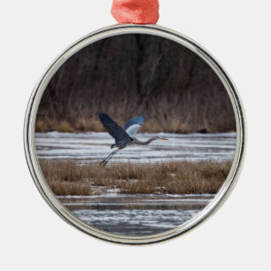 Heron Start Silbernes Ornament