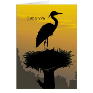 Heron Sunset, Note Card