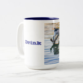 Heron trinken zweifarbige tasse