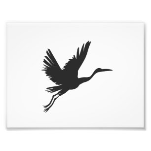 Heronfliegende Silhouette - Hintergrundfarbe ausw Fotodruck