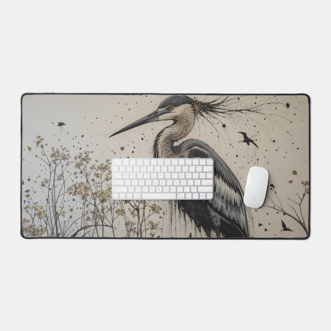 Herons Elegance Schreibtischunterlage (Tastatur & Maus)