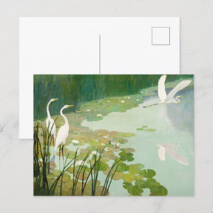 Herons im Sommer von Newell Convers Wyeth Einladungspostkarte