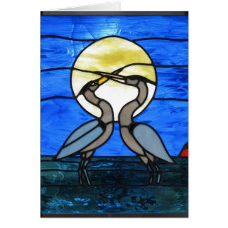 Hérons par clair de lune