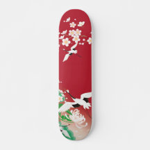 Herons und Dahlias japanisches Design /