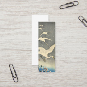 Herons von Ohara Koson in Snow Mini Visitenkarte
