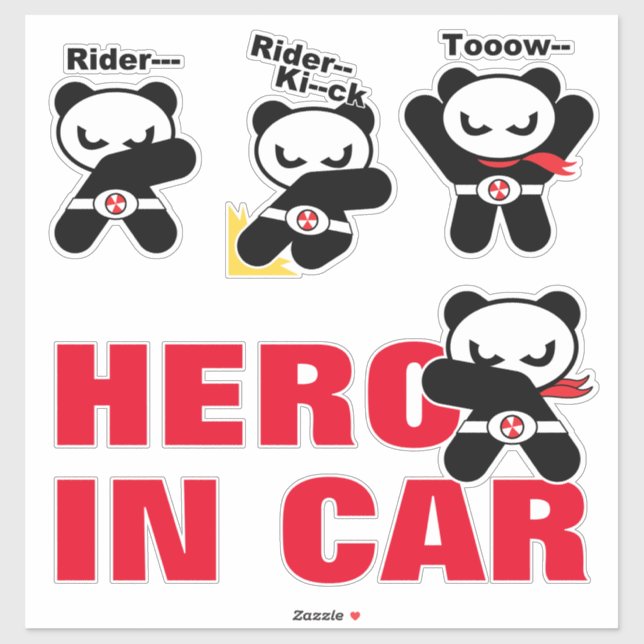 Heropandär Aufkleber (Blatt)