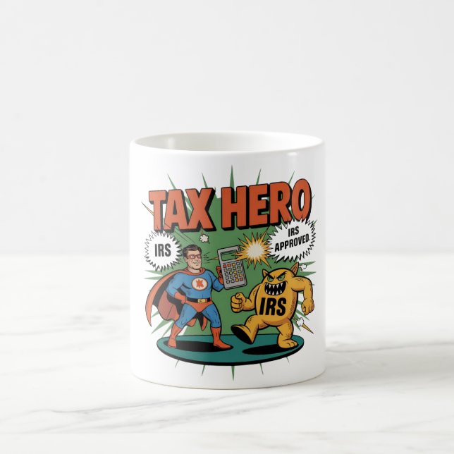 Héros fiscal Mug IRS Humour Coffee Cup (Centre)