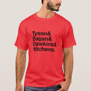 Héros laïques rouges et T-shirt noir