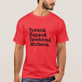 Héros laïques rouges et T-shirt noir