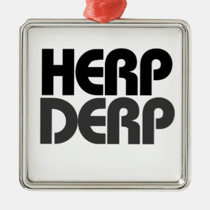 Herp Derp Silbernes Ornament