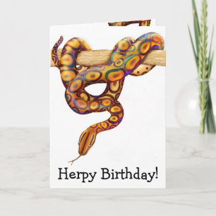 Herpes joyeuse carte de serpent Rainbow Boa Annive