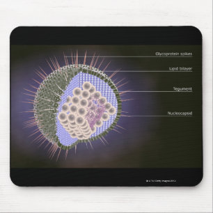 Herpes-Virusstruktur Mousepad