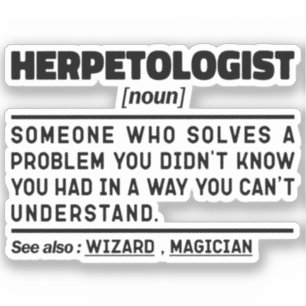 Herpetologin Noun Cool Professor Sarcastic Sprichw Aufkleber
