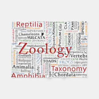 Herpetology in der Typografie Fleecedecke
