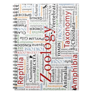 Herpetology in der Typografie Notizblock