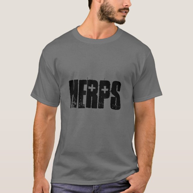 Herps Text T-Shirt (Vorderseite)