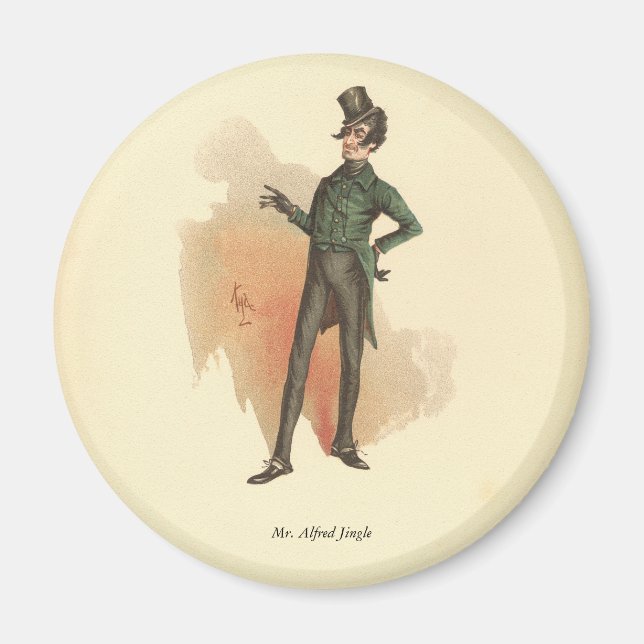 Herr Alfred Jingle von The Pickwick Papers Magnet (Vorne)