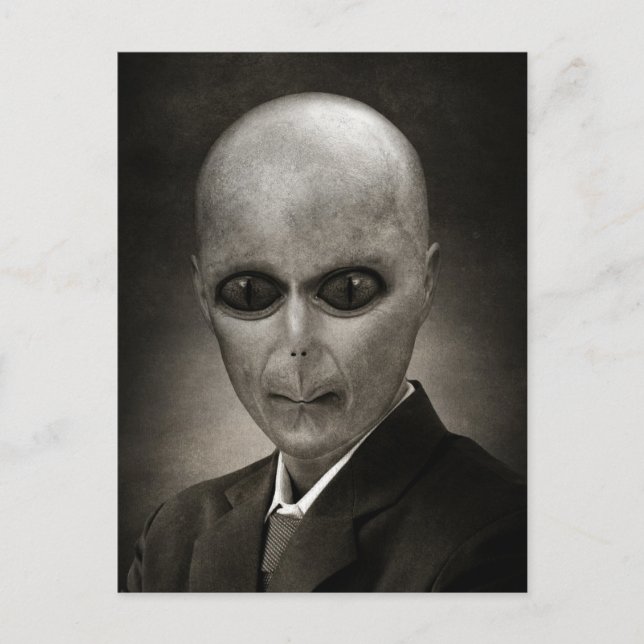 Herr Alien Postkarte (Vorderseite)