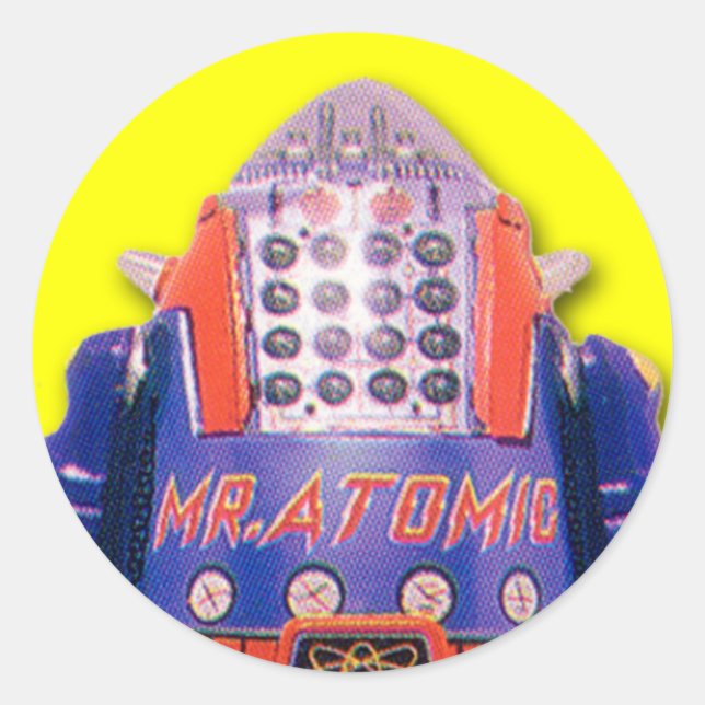 Herr Atomic Robot Stickers (Blatt von 20) (Vorderseite)