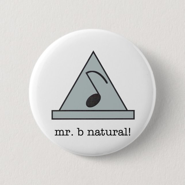 Herr b natürlich! Knopf Button (Vorderseite)