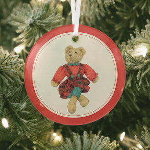 HERR BÄR Glas-Kreisschmuckanhänger Ornament Aus Glas