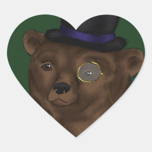 Herr Bear Heart Sticker