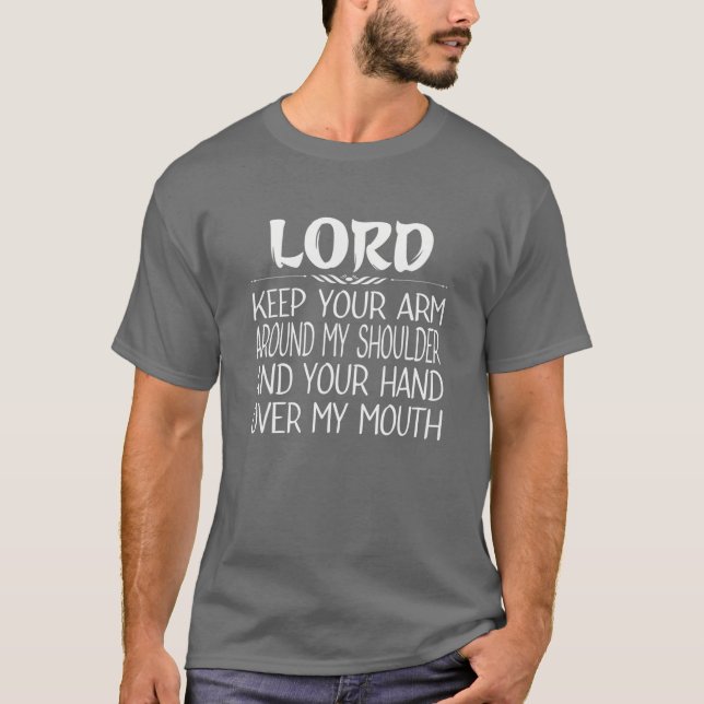 Herr Behielt deinen Arm um meine Schulter über mei T-Shirt (Vorderseite)