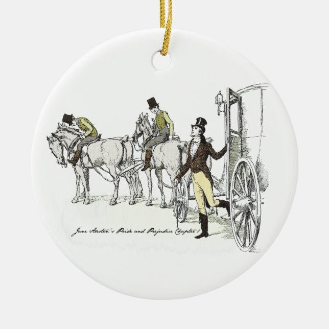 Herr Bingley Arrives - Jane Austen Pride & Prejudi Keramik Ornament (Vorne)