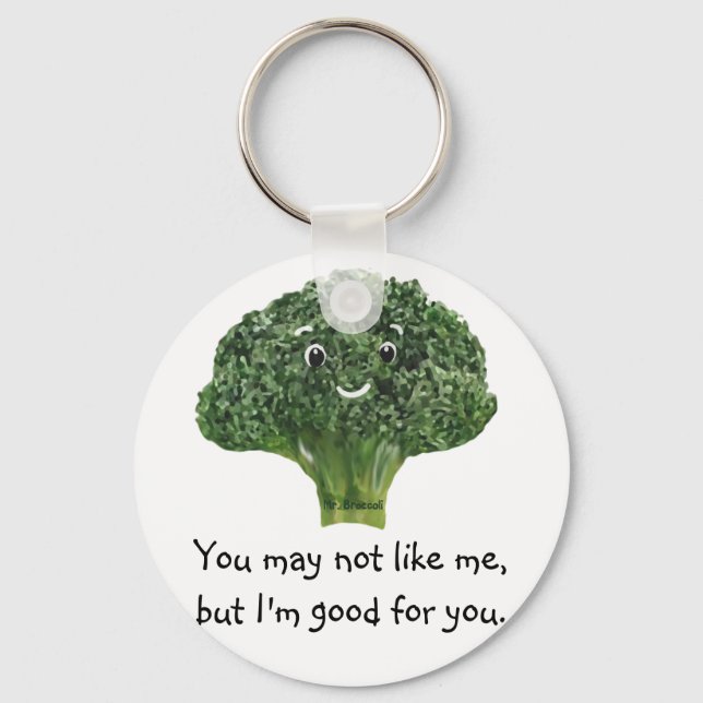Herr Broccoli Schlüsselanhänger (Vorderseite)