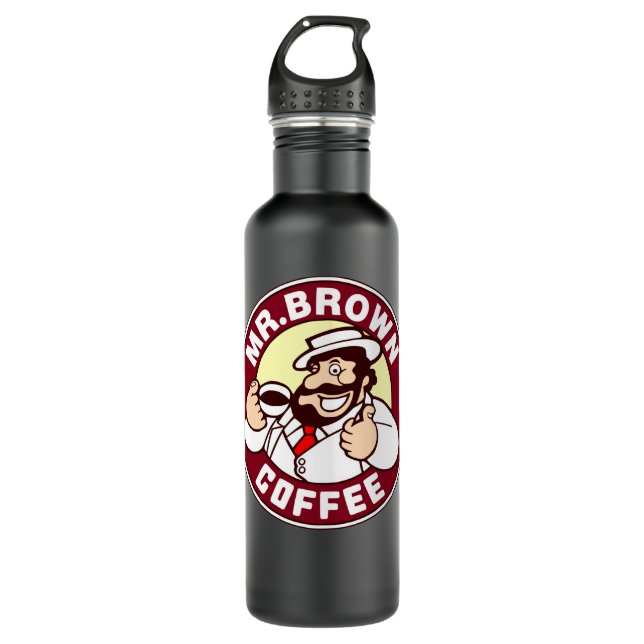 Herr Brown Coffee Classic Edelstahlflasche (Vorderseite)