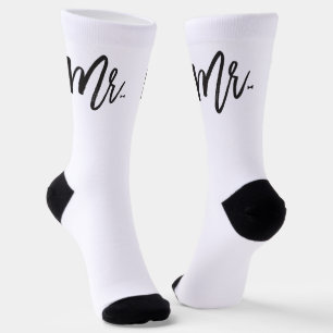 Herr Brush Schrift mit Fliege - Hochzeitsgeschenk  Socken