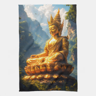 Herr Buddha des Goldenen Landes Geschirrtuch