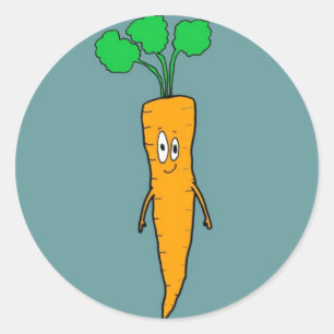 Herr Carrot Runder Aufkleber