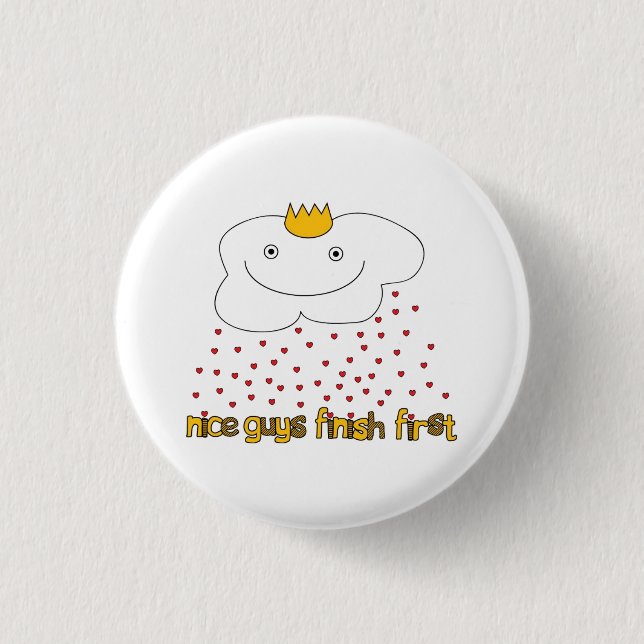 Herr cloud regnet Liebe Button (Vorderseite)