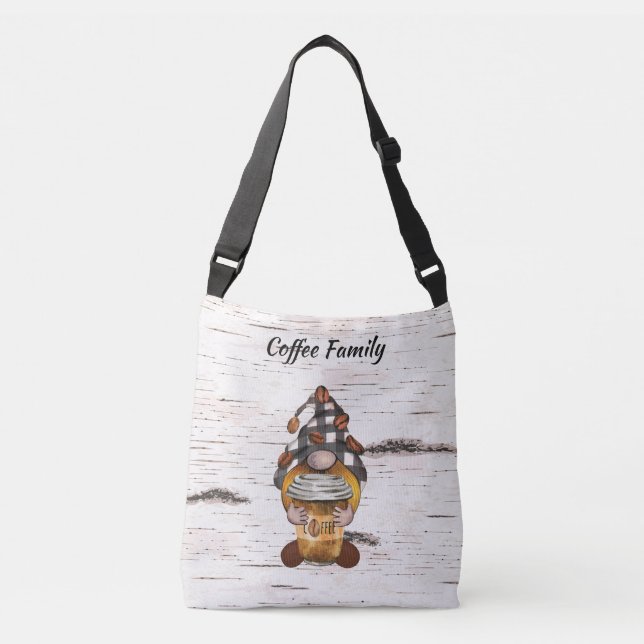 Herr Coffee Gnome Tragetaschen Mit Langen Trägern (Vorderseite)