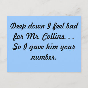 Herr Collins Postcard Postkarte