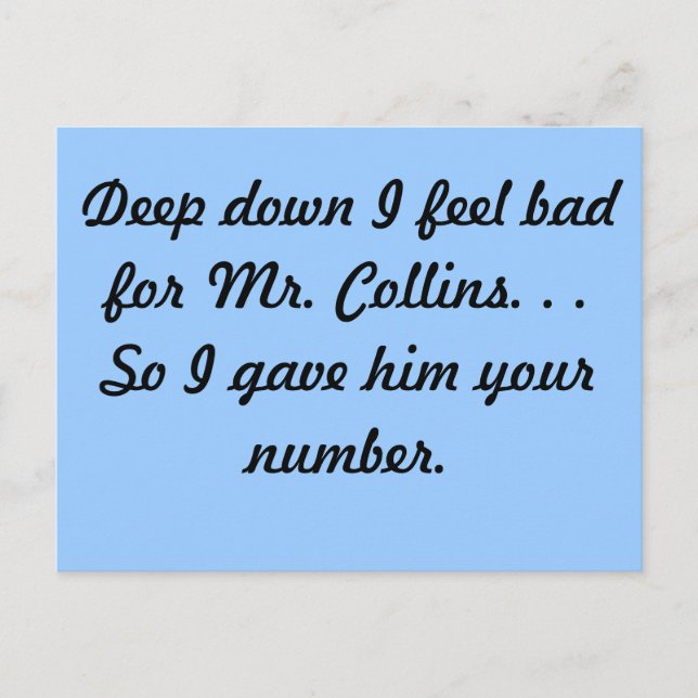 Herr Collins Postcard Postkarte (Vorderseite)