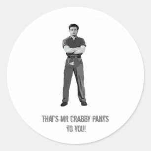 Herr Crabby Pants Runder Aufkleber
