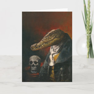 Herr Crocodile Greetings Card Dankeskarte