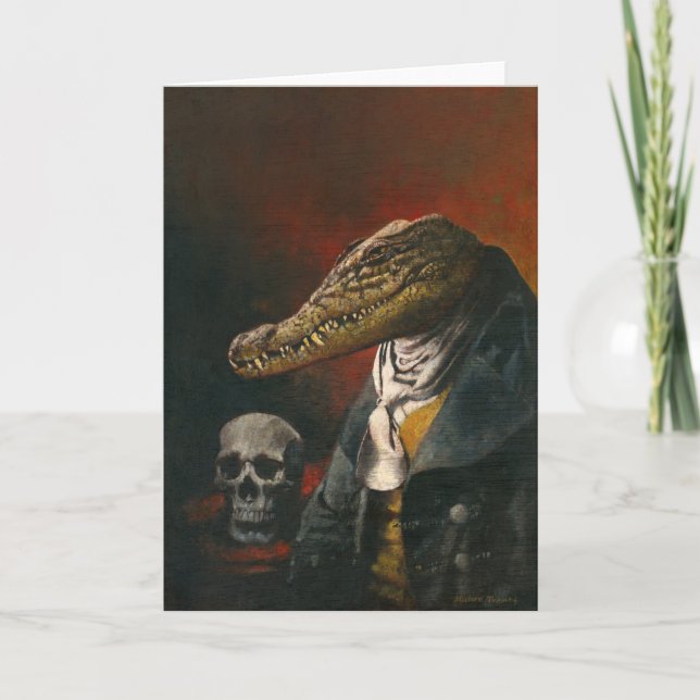 Herr Crocodile Greetings Card Dankeskarte (Vorderseite)