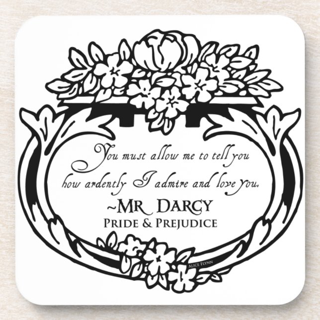 Herr Darcy Loves und bewundert Untersetzer (Vorderseite)