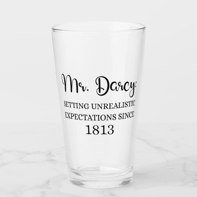 Herr Darcy: Unrealistische Erwartungen seit 1813 I Glas (Vorderseite)