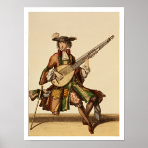 Herr, der die Angelika, Modegeck, c.1 spielt Poster