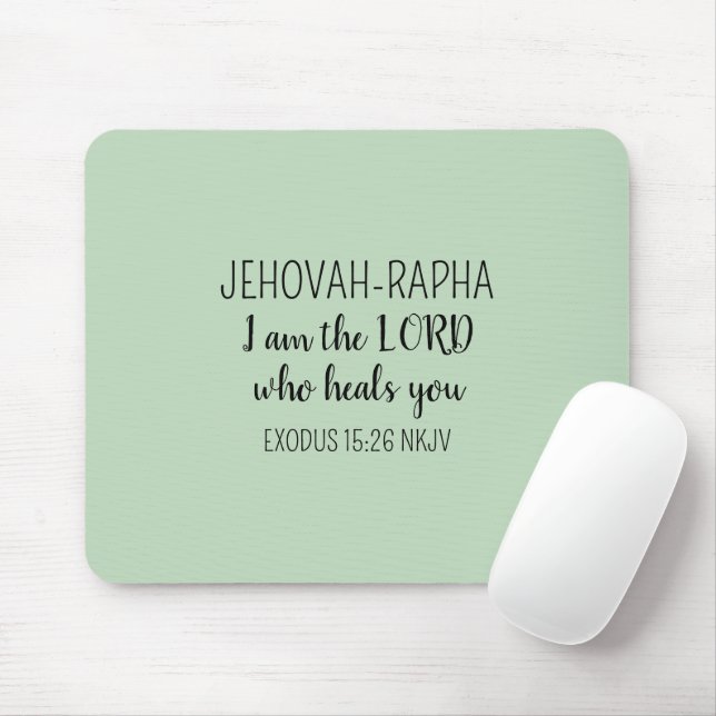 Herr, der heilt, hellgrün, einfache christliche Sy Mousepad (Mit Mouse)