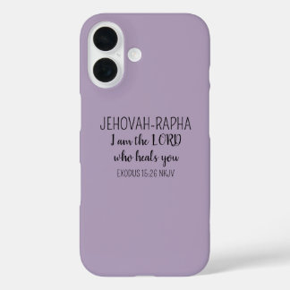 Herr, der heilt, helllila einfaches Christentum iPhone 16 Hülle