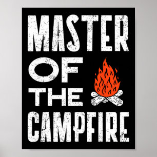Herr des Lagerfeuer-Camping-Vaters Camping-T-Shirt Poster