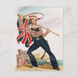 Herr E.F. Saville als "Union Jack Postkarte