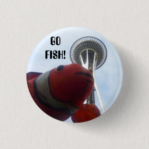 Herr Fisch geht nach Seattle Button